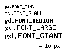 Standard gd fonts